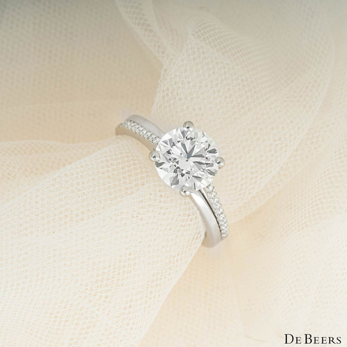 De Beers The Promise Diamond Ring 2.05ct I/SI2 XXX